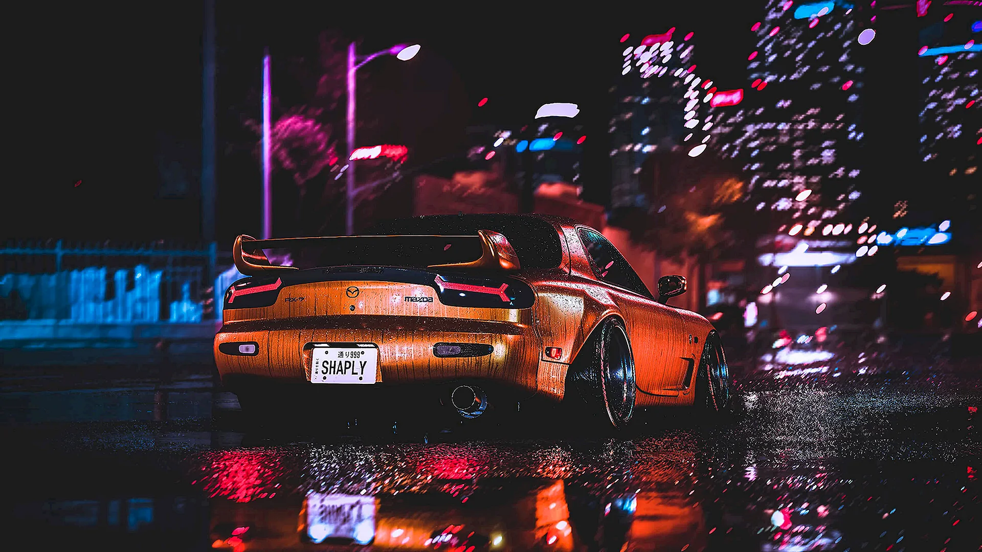 Mazda Rx7 Night Wallpaper