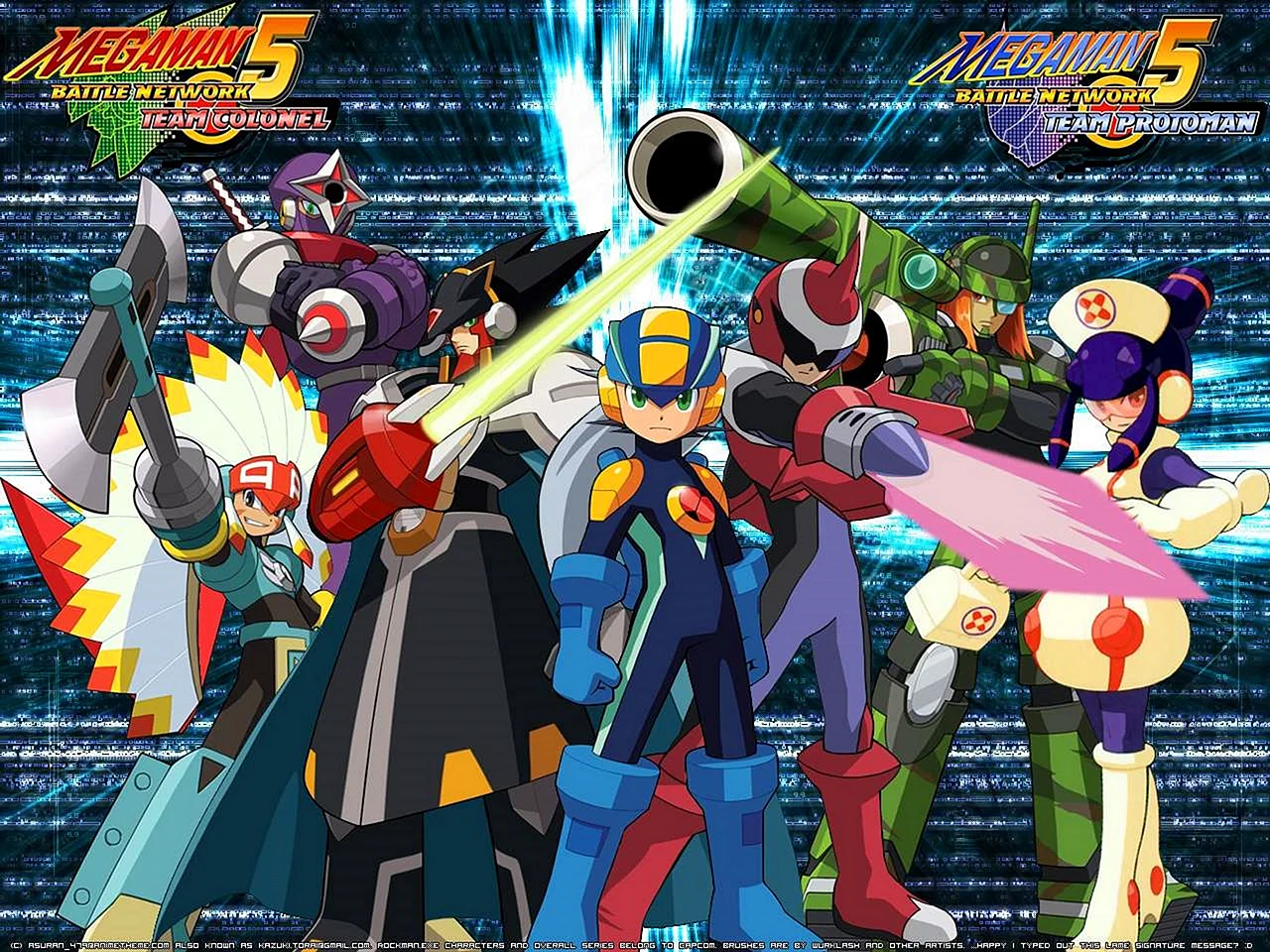 Megaman Battle Network Poster Wallpaper