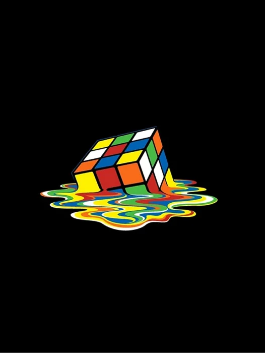 Melted Rubix Cube Wallpaper