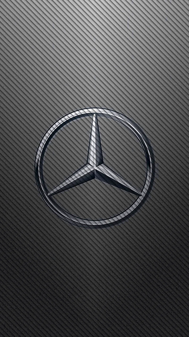 Mercedes Logo Black Wallpaper For iPhone