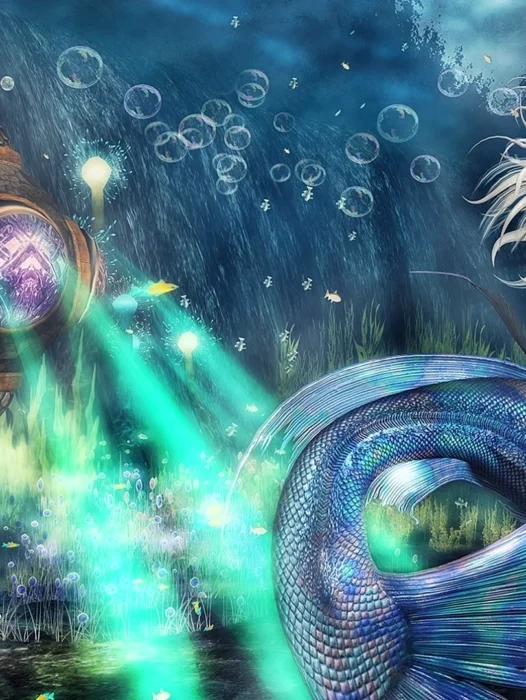 Mermaid Fantasy 3D Wallpaper
