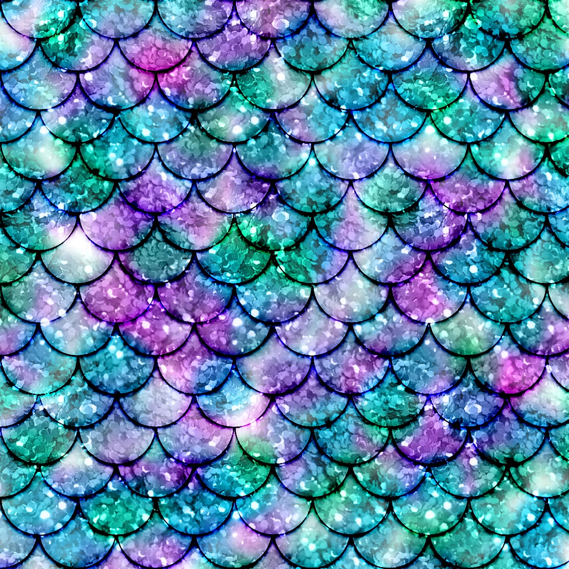 Mermaid Fish Scales Wallpaper