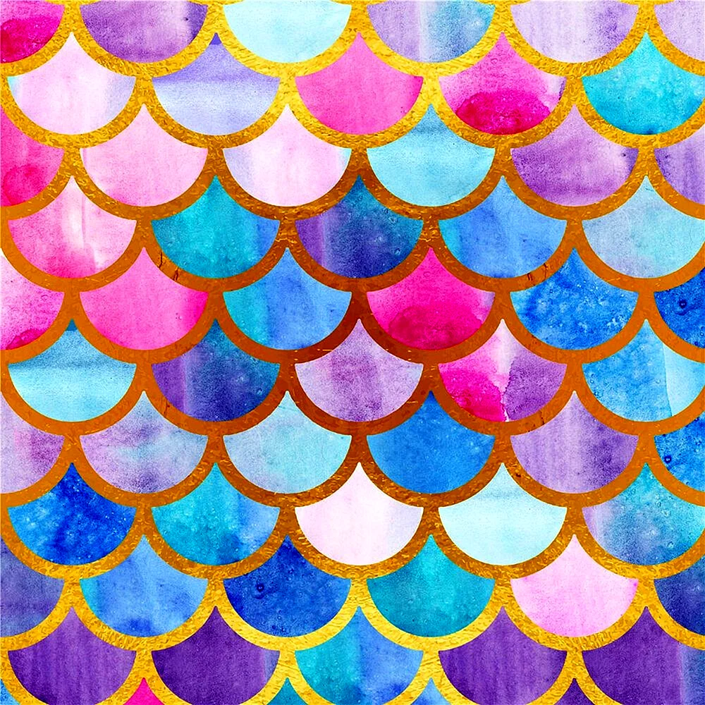 Mermaid Scales Colorful Wallpaper