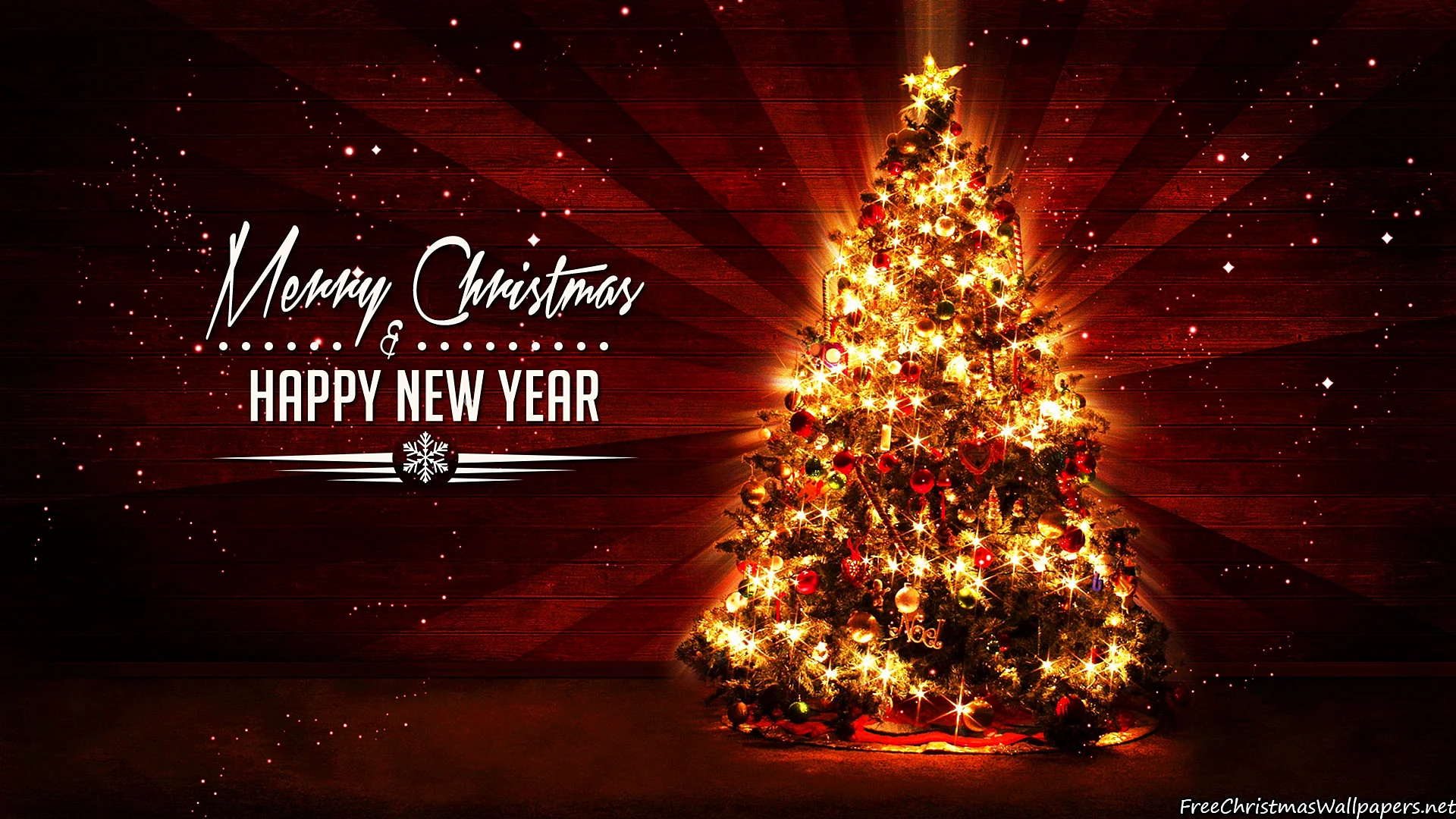 Merry Christmas And Happy New Year Wallpaper