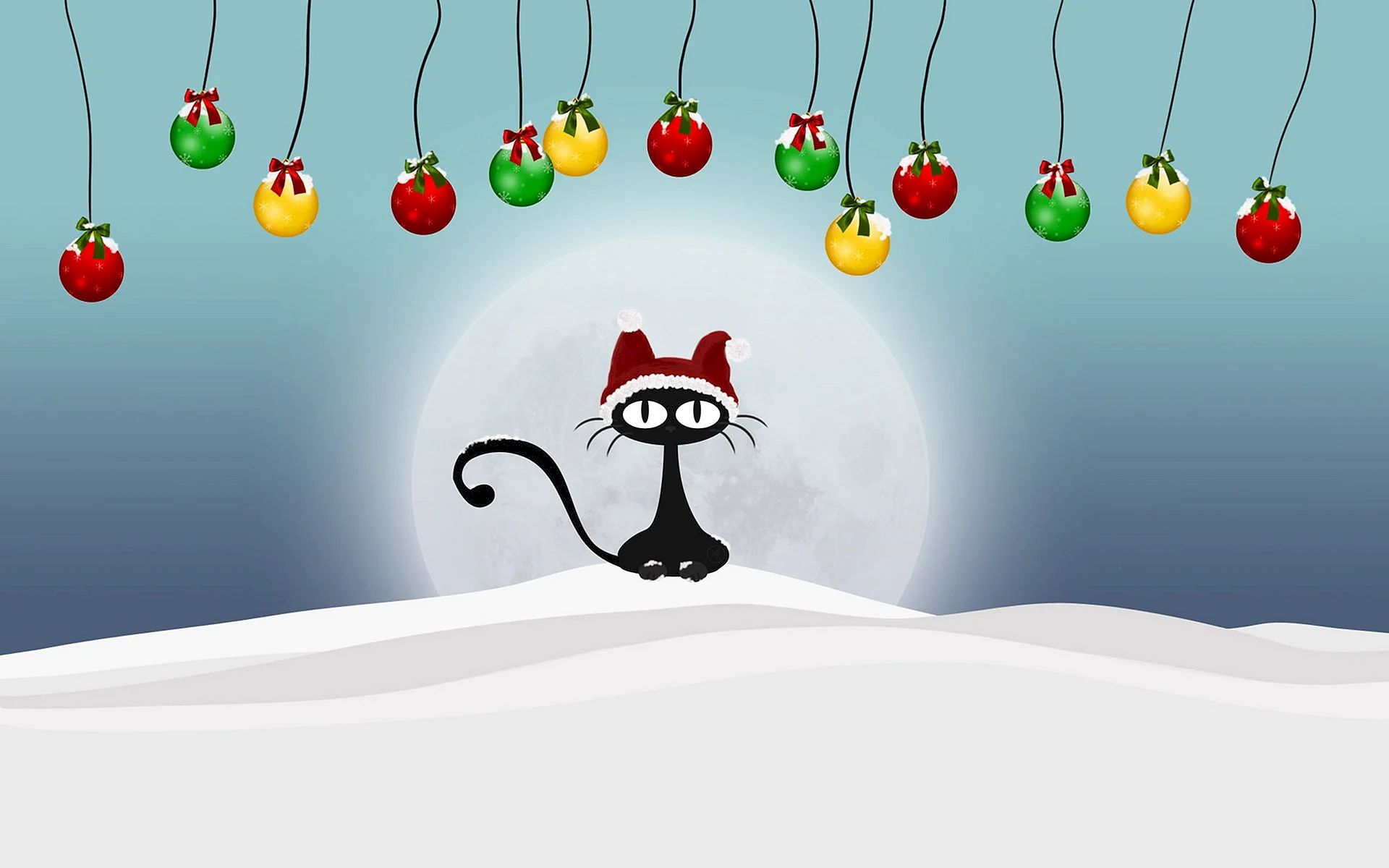 Merry Christmas Cat Wallpaper