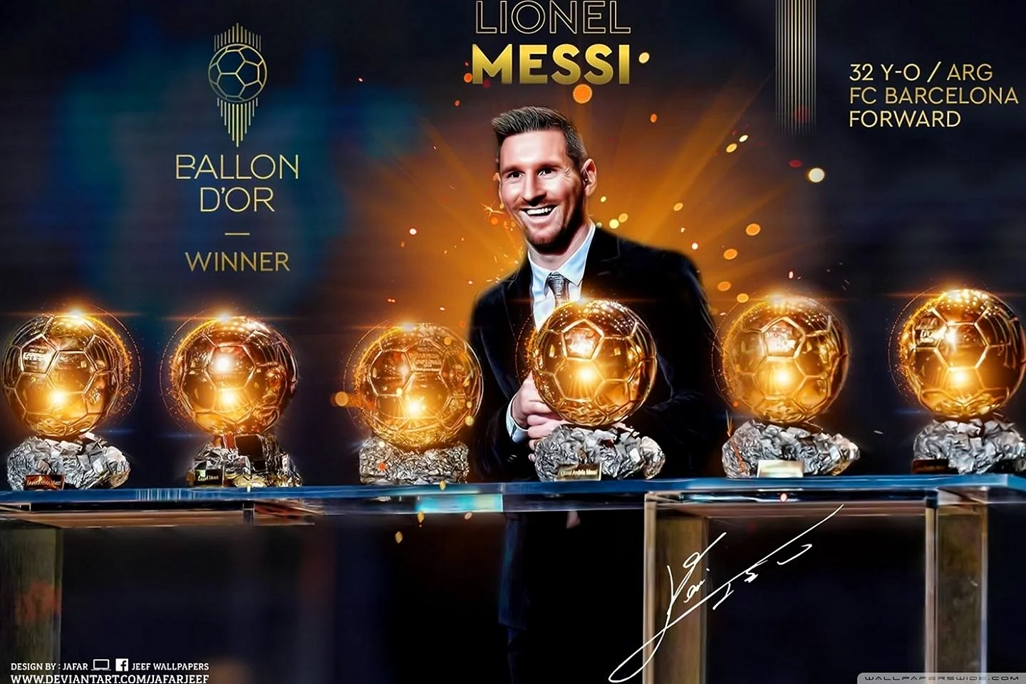 Messi Ballon Dor Wallpaper