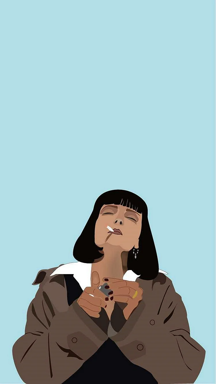 Mia Wallace Art Wallpaper For iPhone