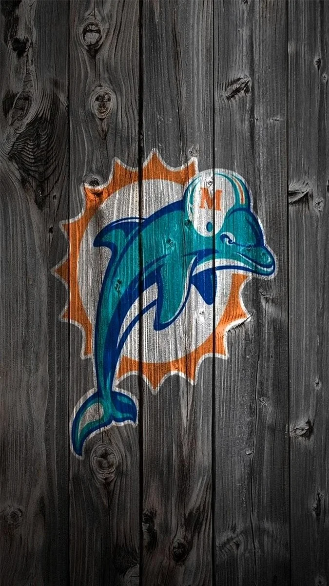 Miami Dolphins Pattern Wallpaper For iPhone