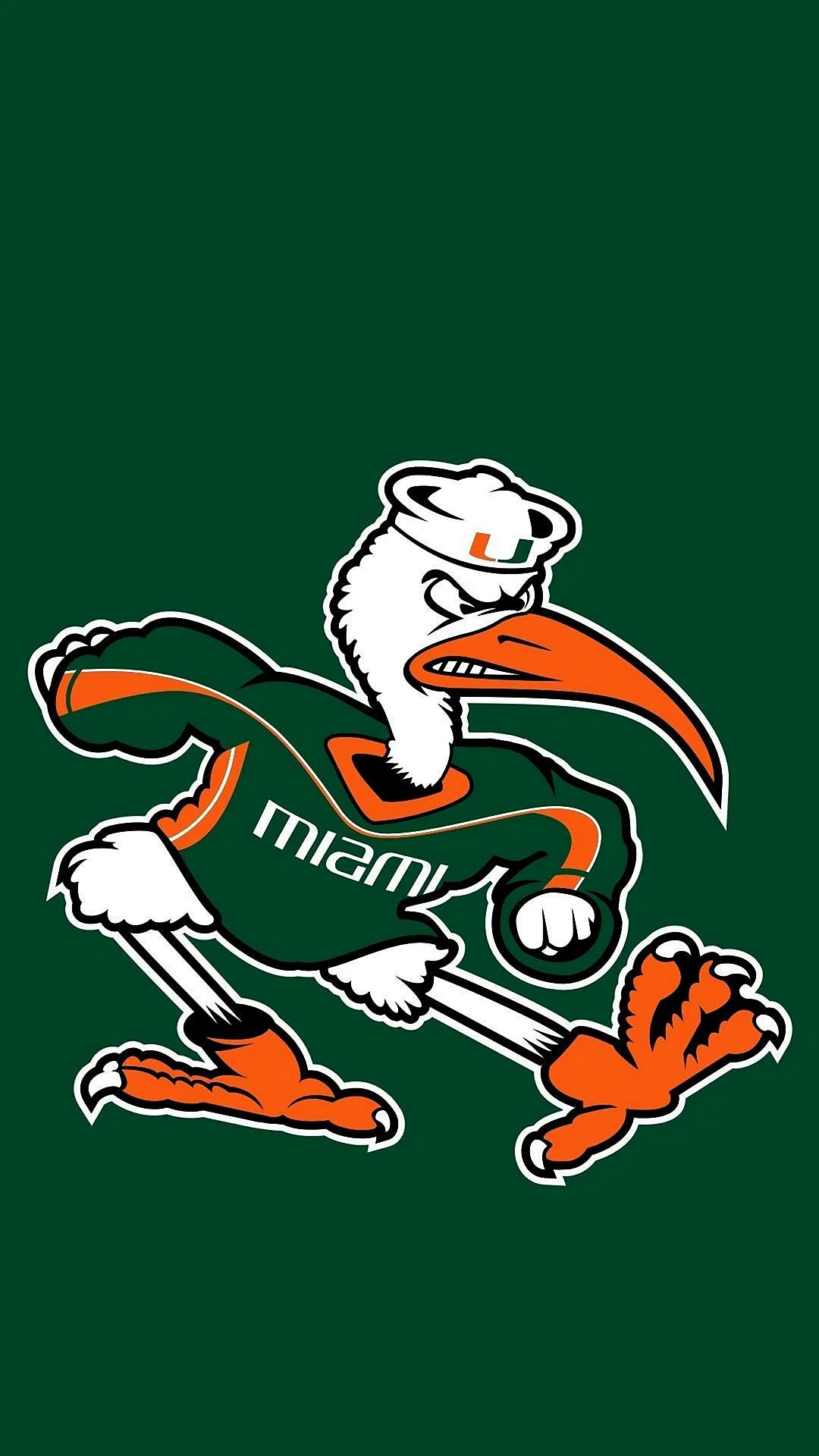 Miami Hurricanes Duck Logo Wallpaper For iPhone