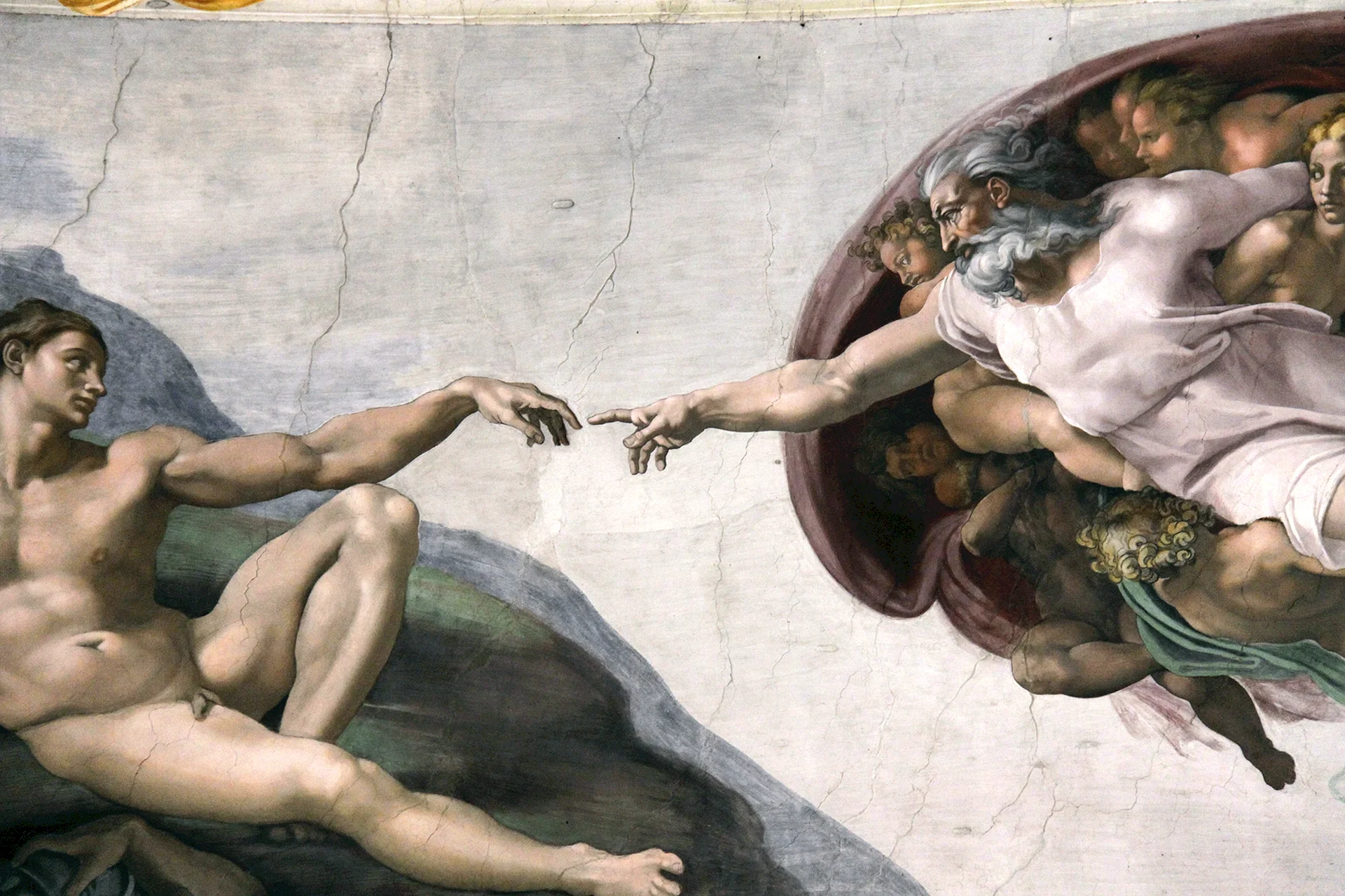 Michelangelos Creation Of Adam Wallpaper