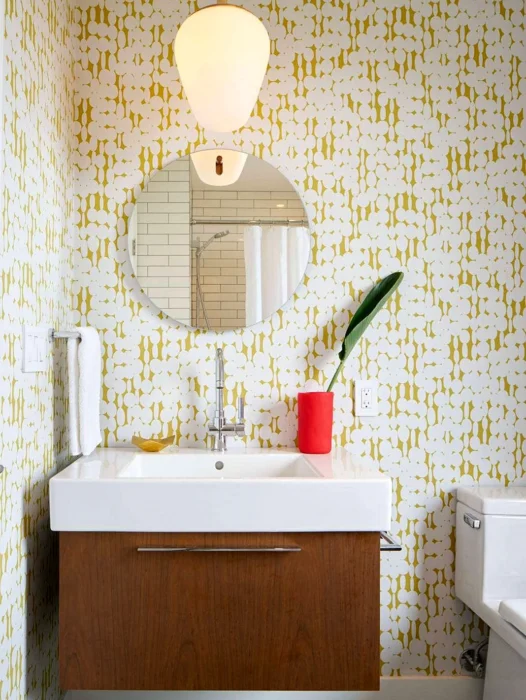 Mid Century Bathroom Wallpaper