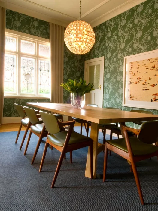 Mid Century Modern Dining Room Wallpaper