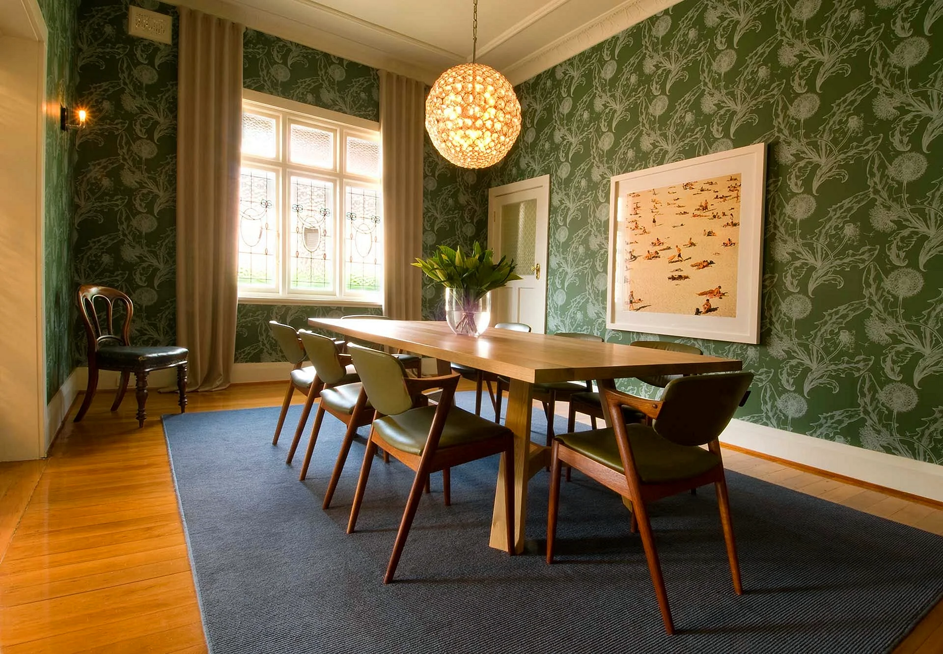 Mid Century Modern Dining Room Wallpaper