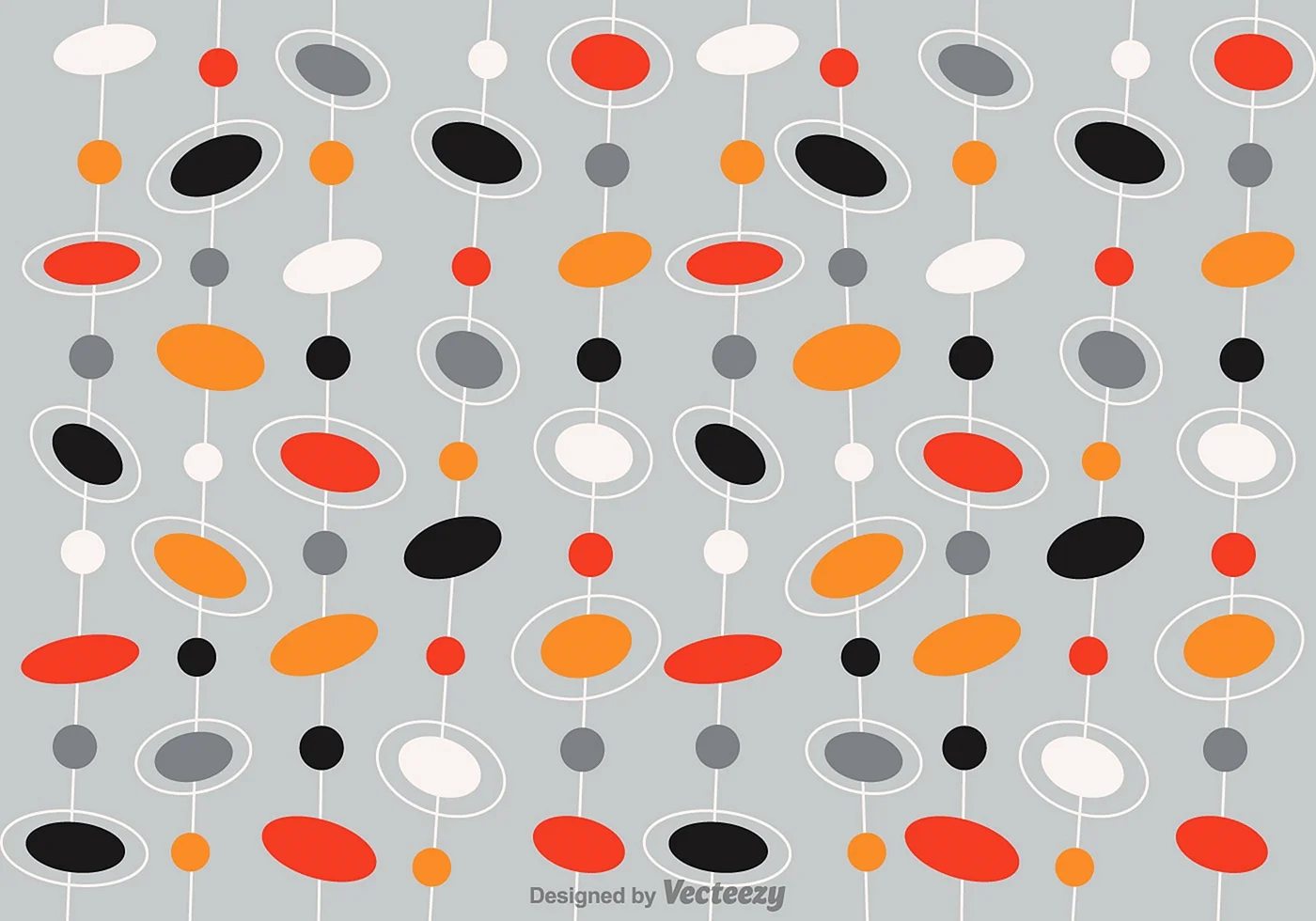 Mid Century Modern Pattern Wallpaper