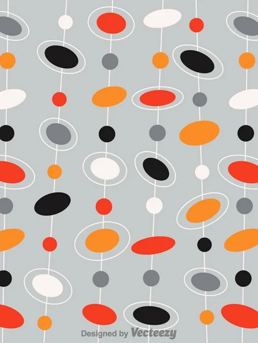 Mid Century Modern Pattern Wallpaper