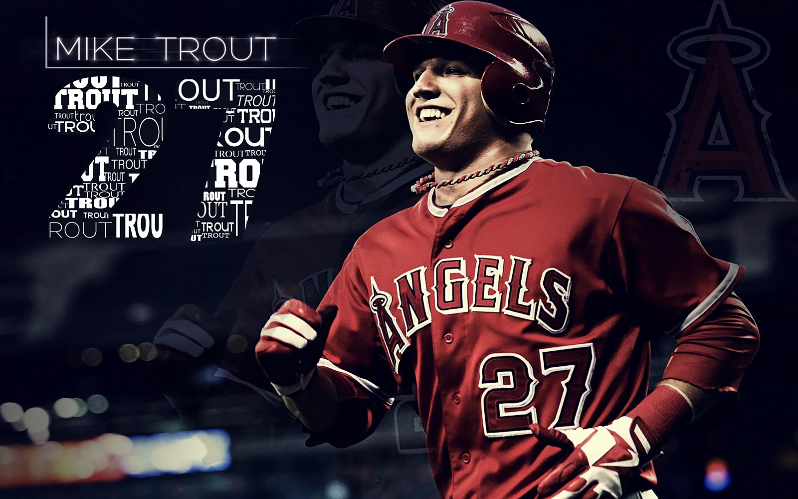 Mike Trout Art Wallpaper