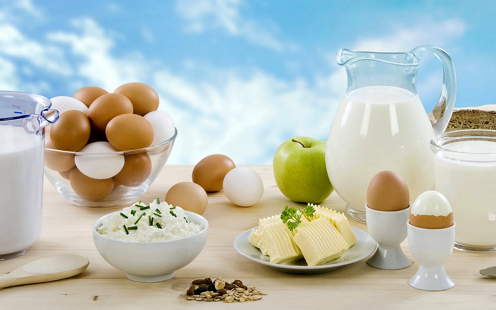 Milk And Dairy Foods Wallpaper