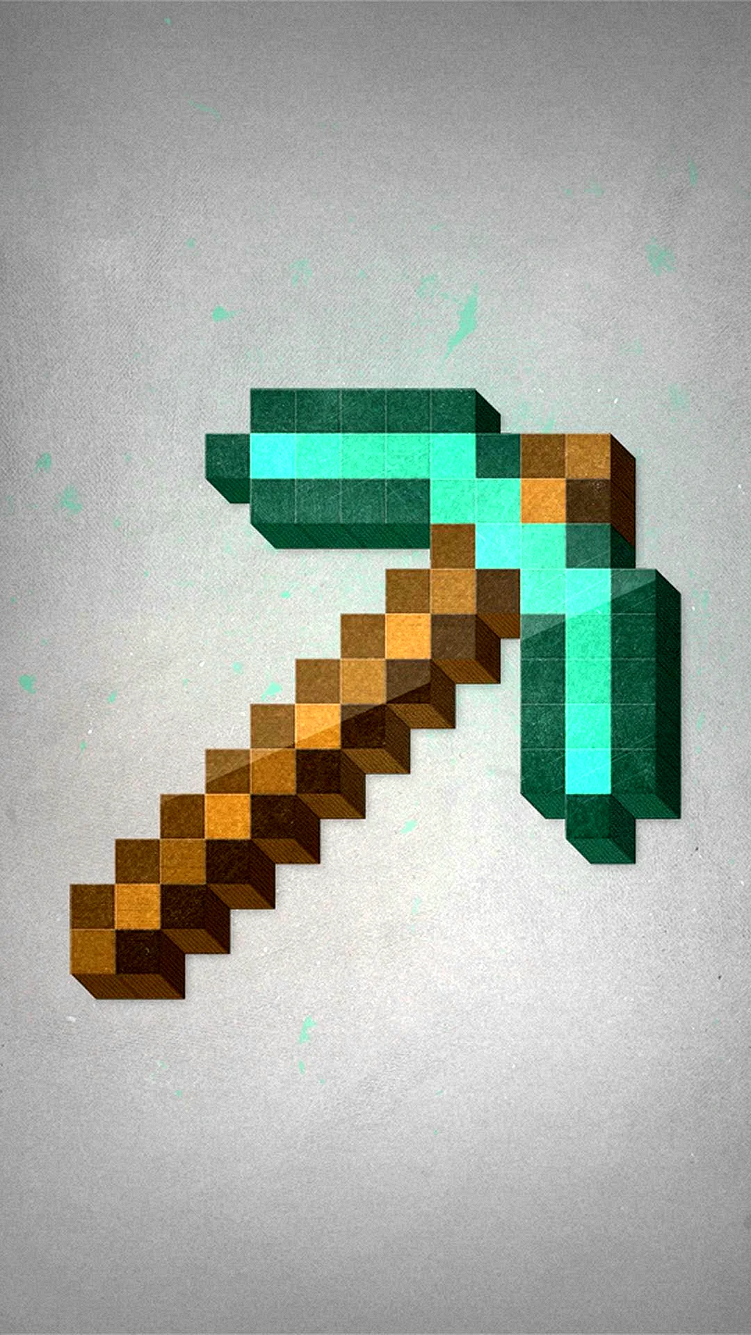 Minecraft Iron Pickaxe Wallpaper For iPhone