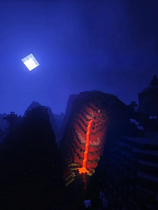 Minecraft Night Shaders Wallpaper