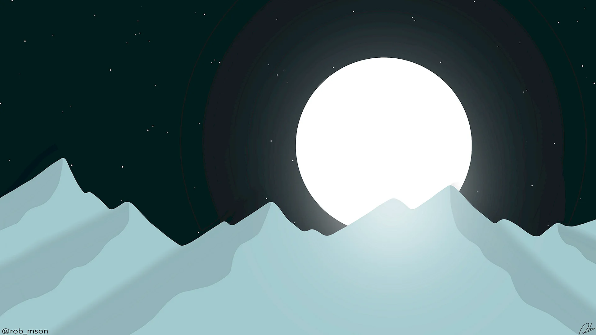 Minimal Moon Wallpaper