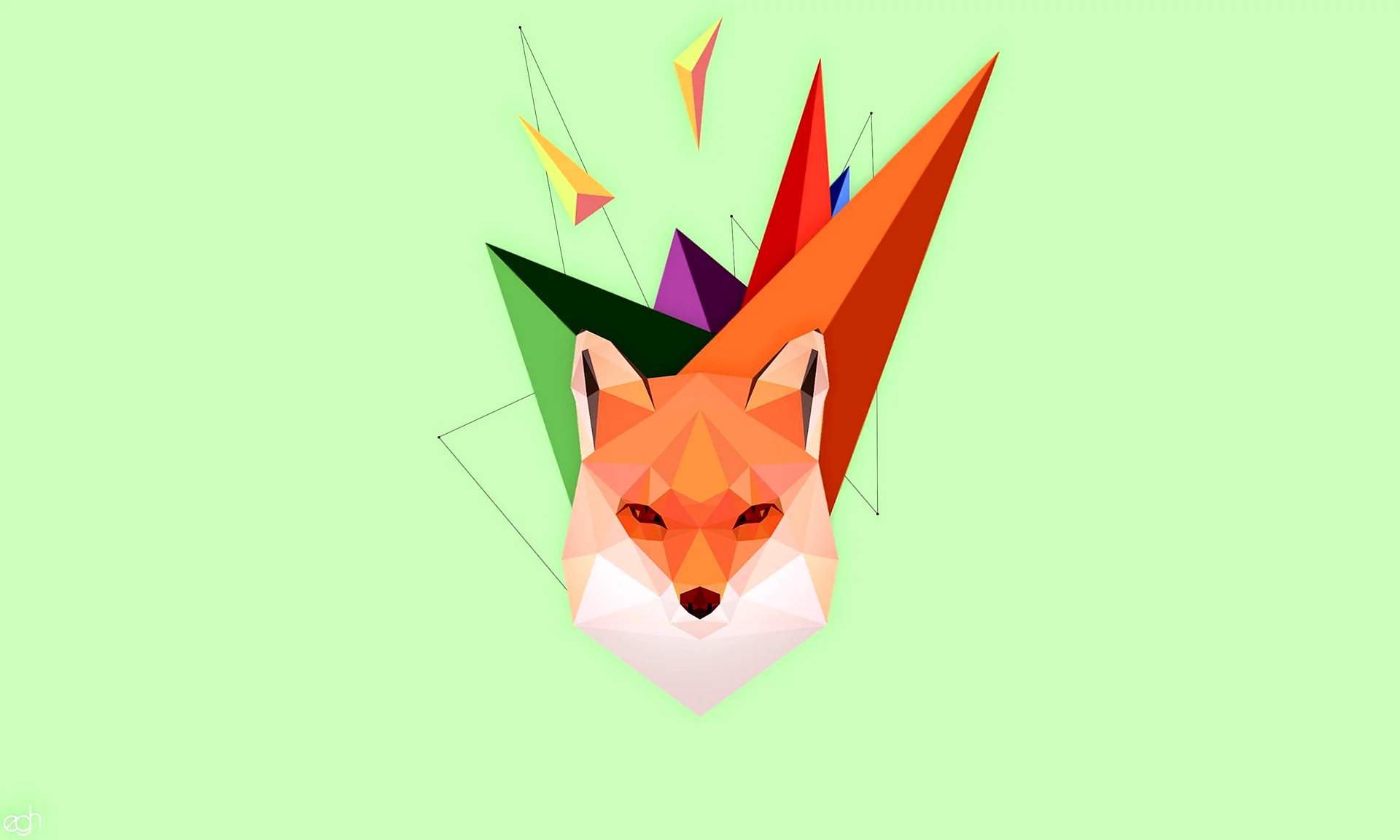 Minimalist Fox Wallpaper