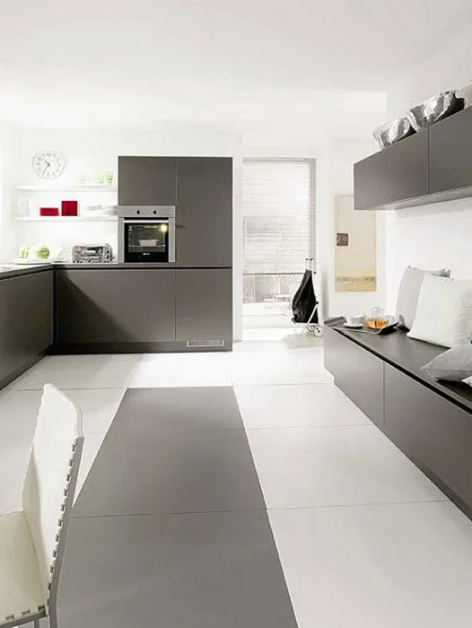 Modern Gray Kitchen Wallpaper