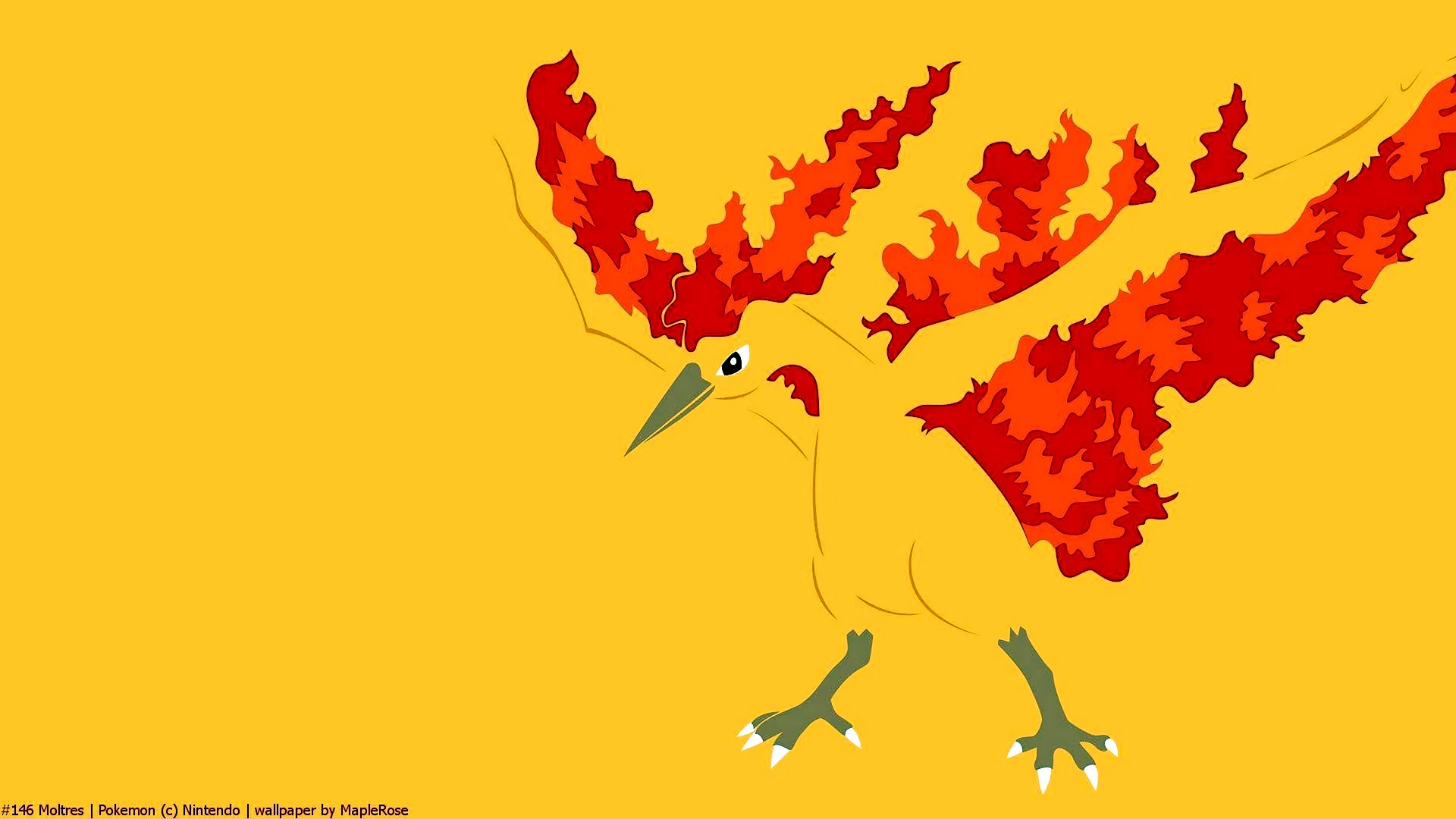 Moltres Pattern Wallpaper