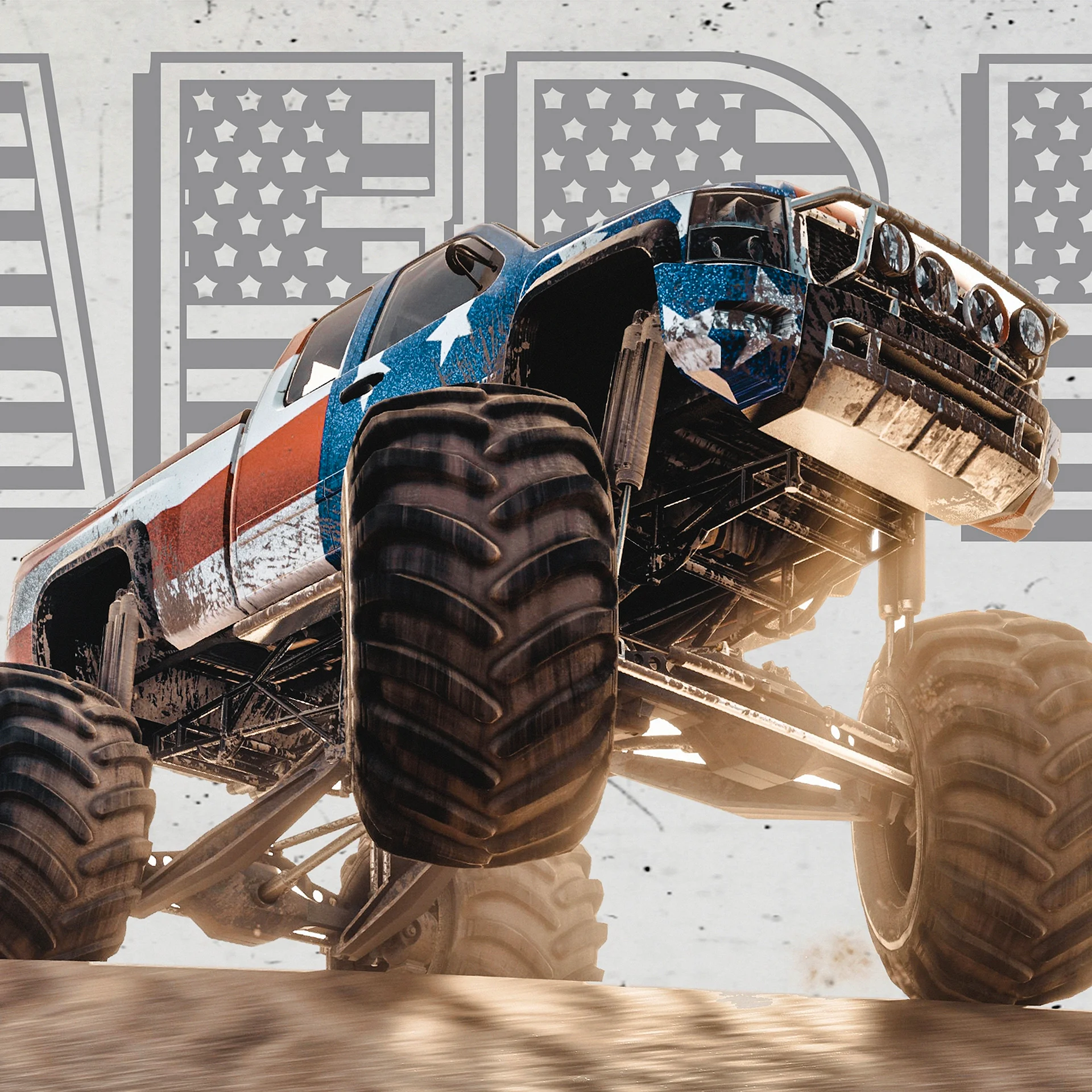 Monster Truck Pattern Wallpaper