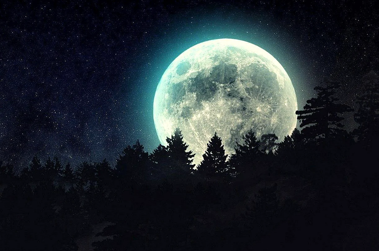 Moon Dark Night Wallpaper
