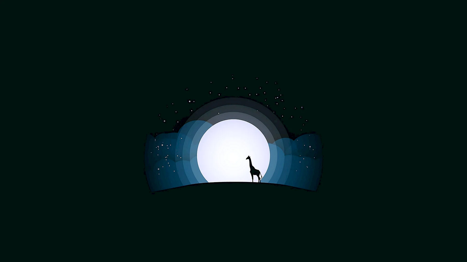 Moon Minimalism Wallpaper