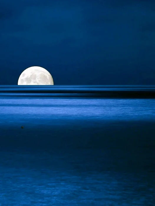 Moon Night Sea Wallpaper