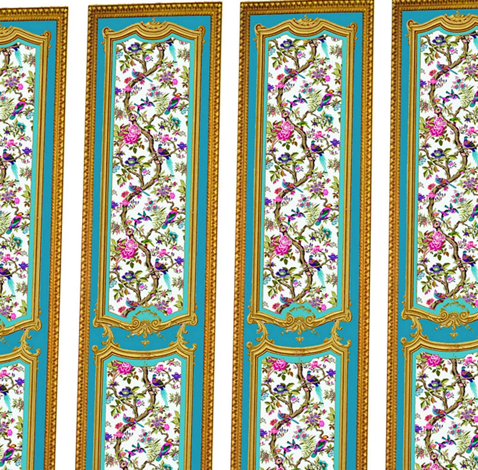 Motif Border Textile Design Wallpaper