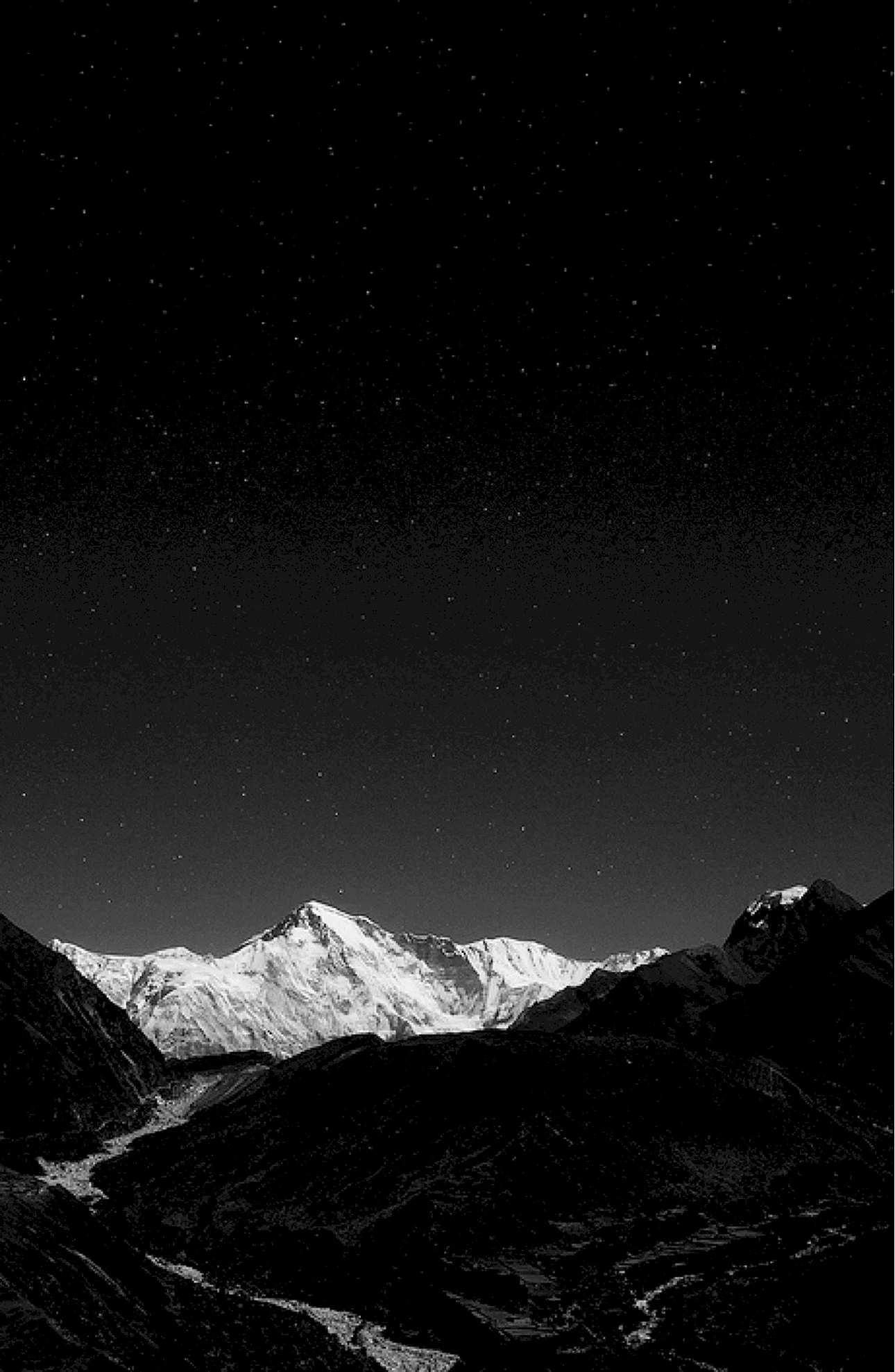 Mountain Black Background Wallpaper For iPhone