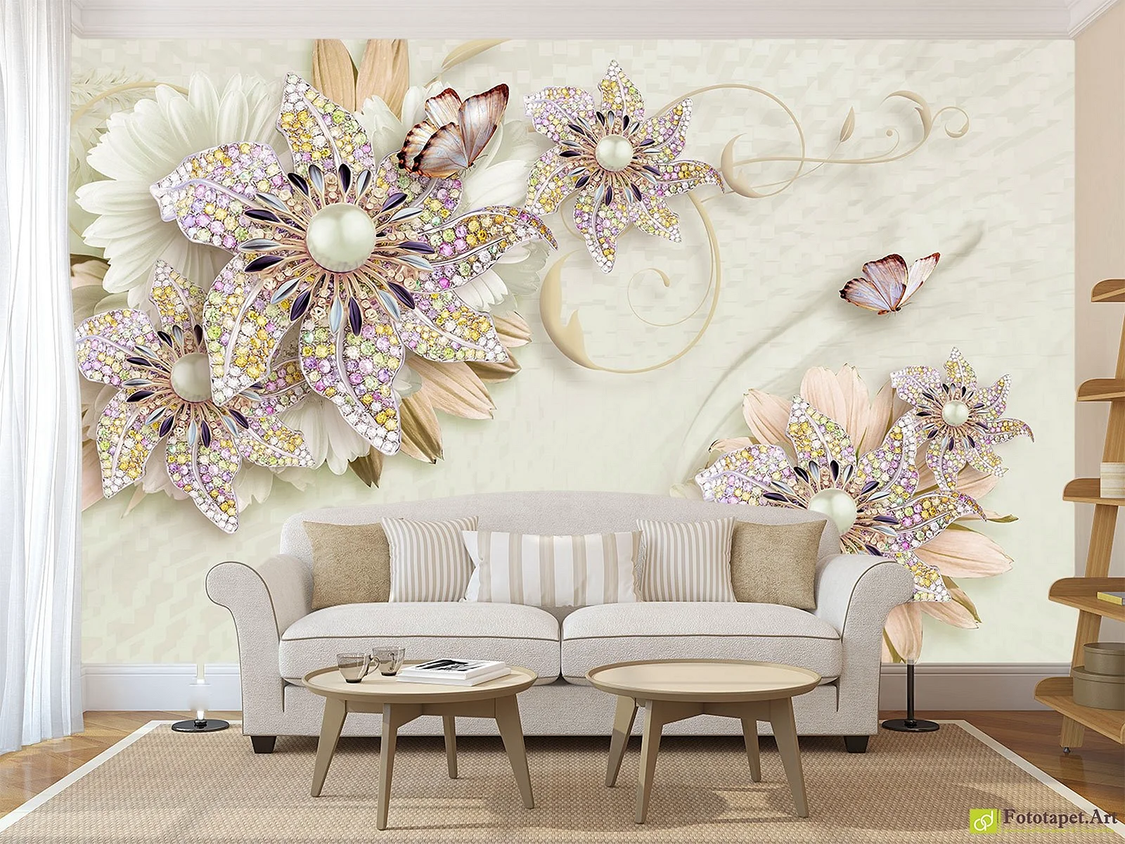Mural Floral Wallpaper
