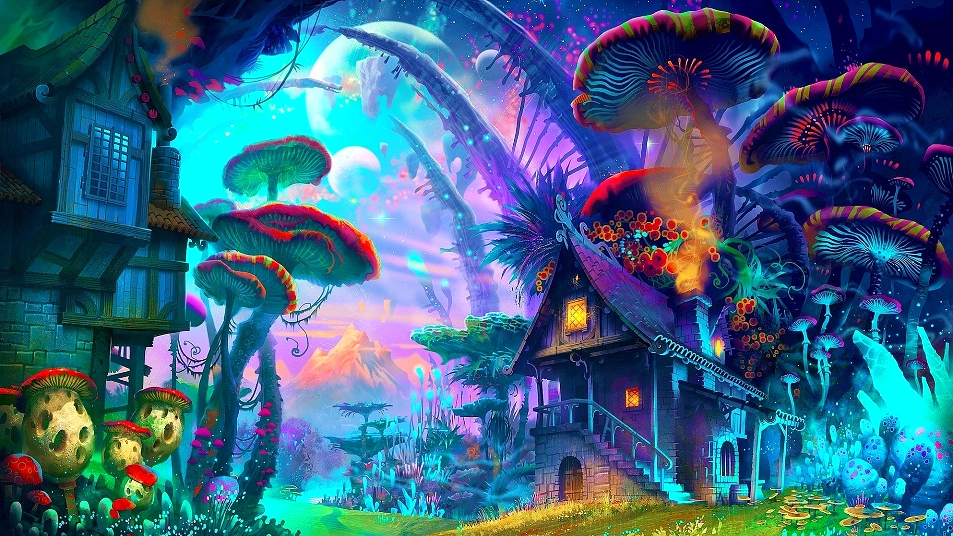 Mushroom Art Wallpaper