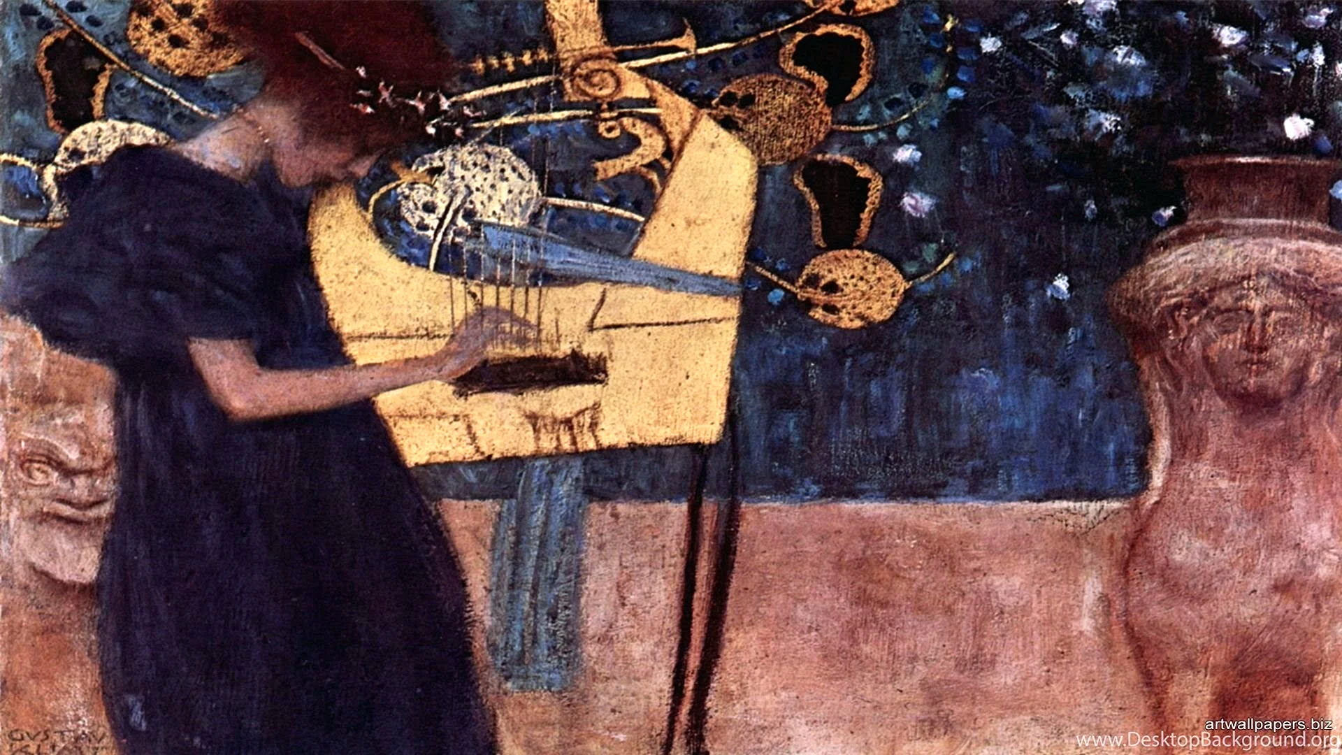 Music Gustav Klimt Wallpaper