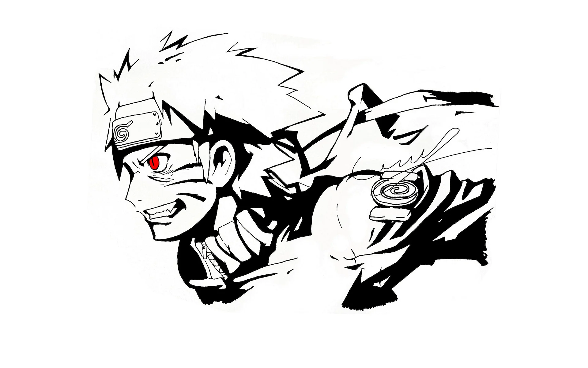 Naruto Black And White Wallpaper