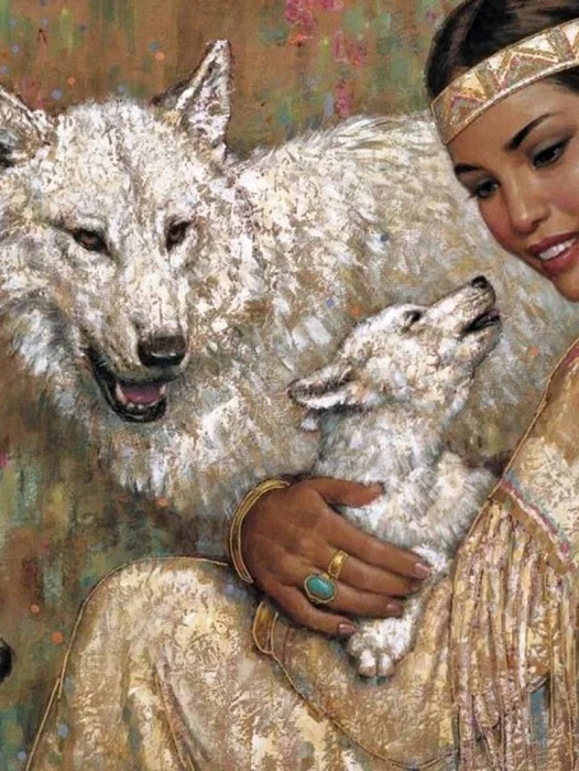 Native American Wolf Wallpaper