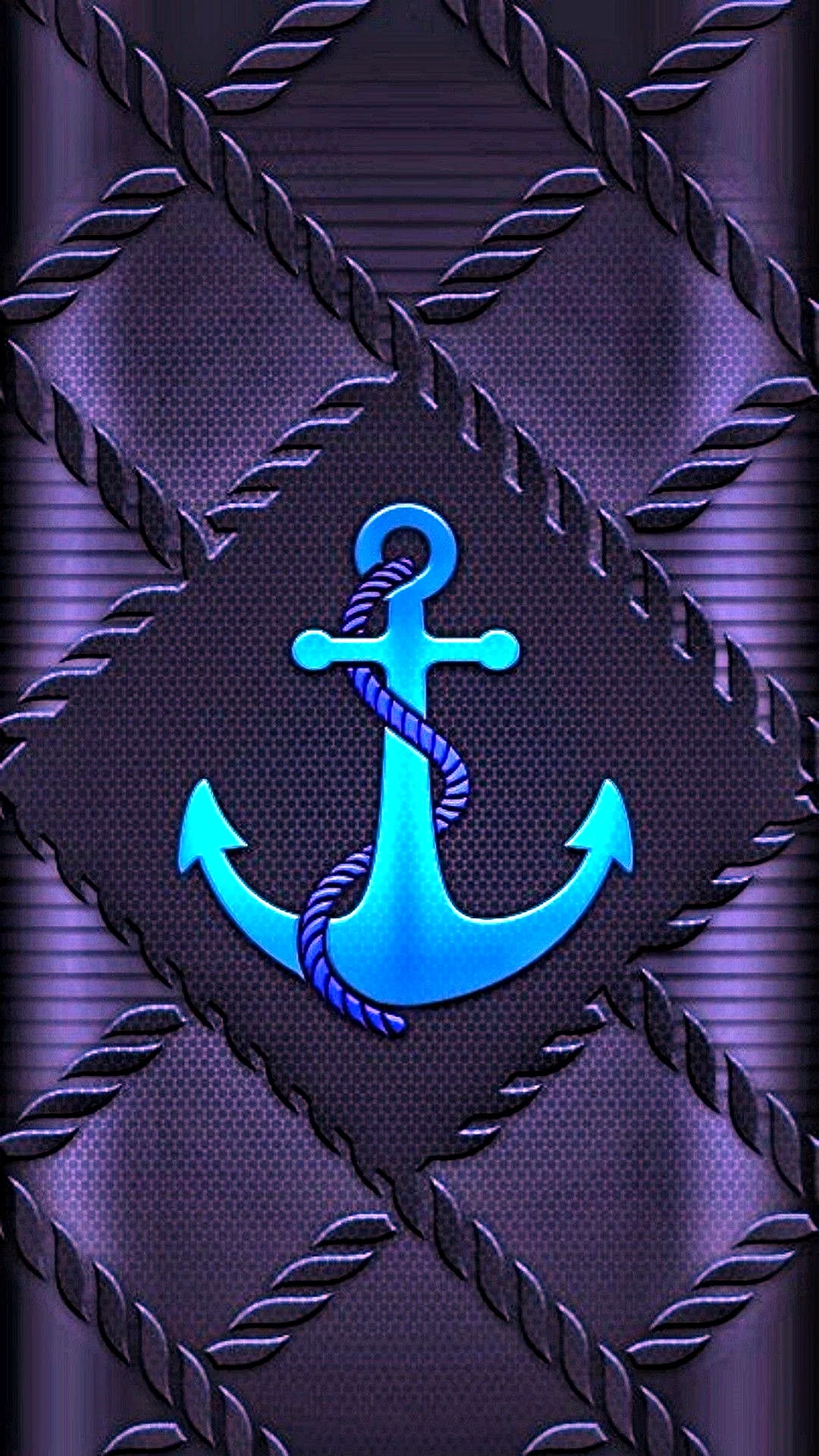 Navy Blue Anchor Wallpaper