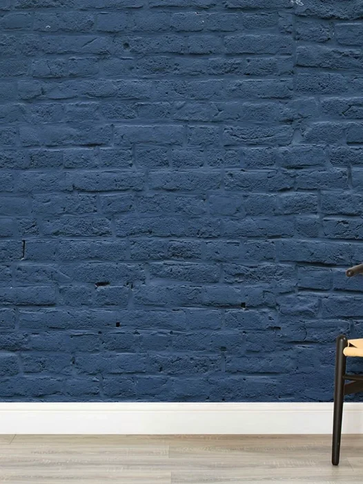 Navy Blue Bricks Wallpaper