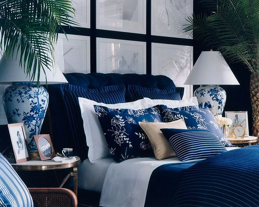 Navy Blue Contrast Design Wallpaper