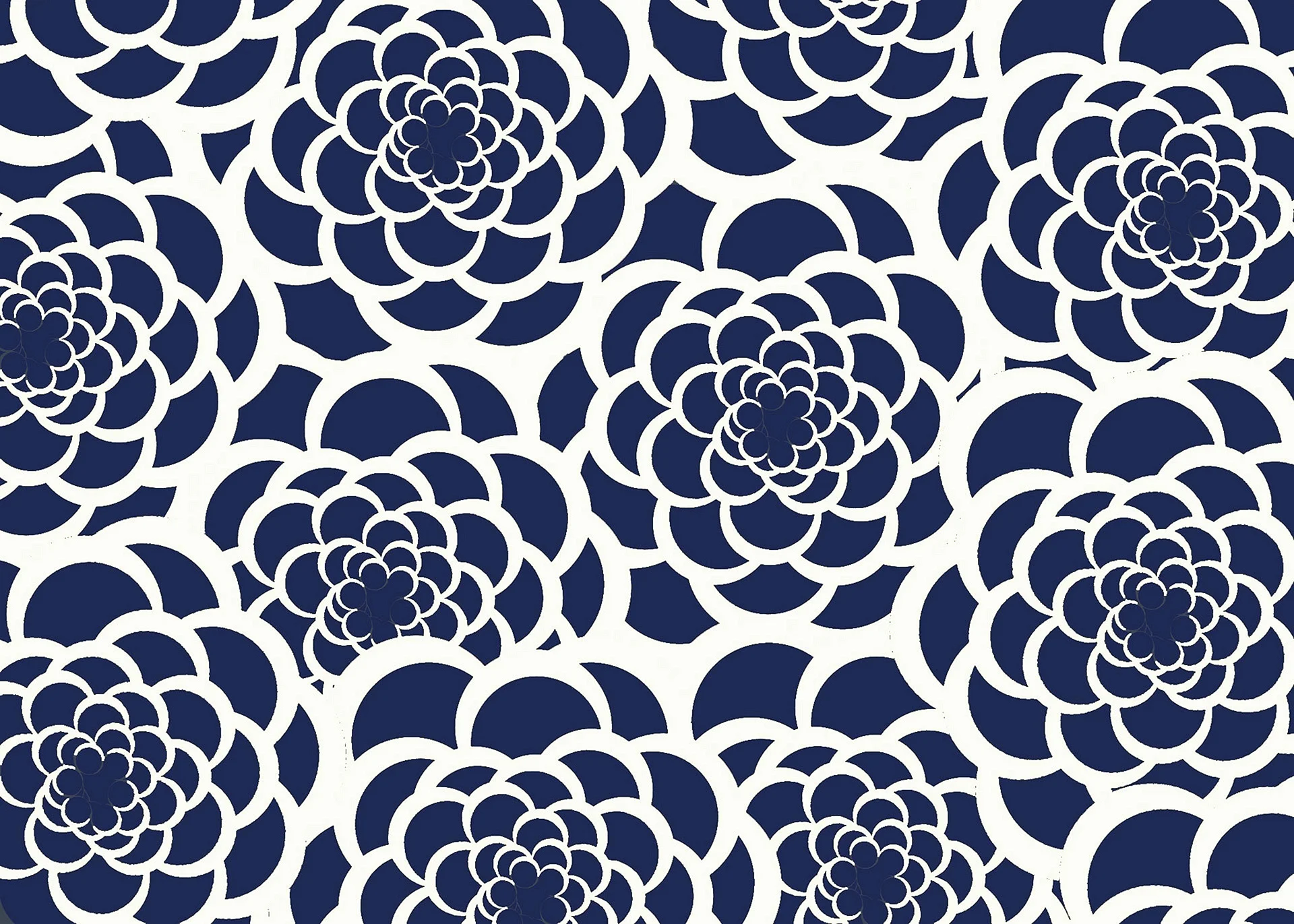 Navy Blue Pattern Wallpaper