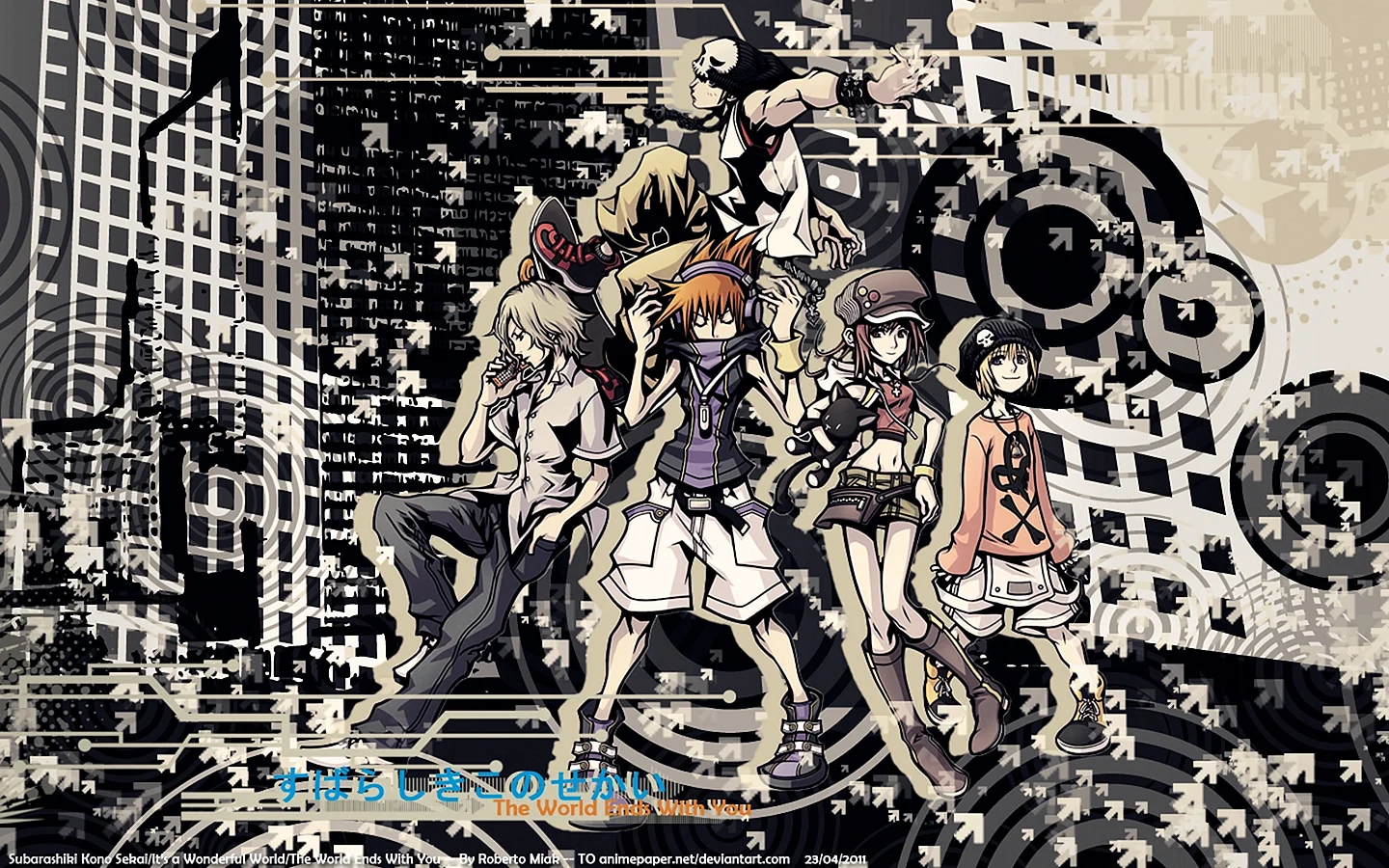 Neo The World Ends With You Cover Art Wallpaper