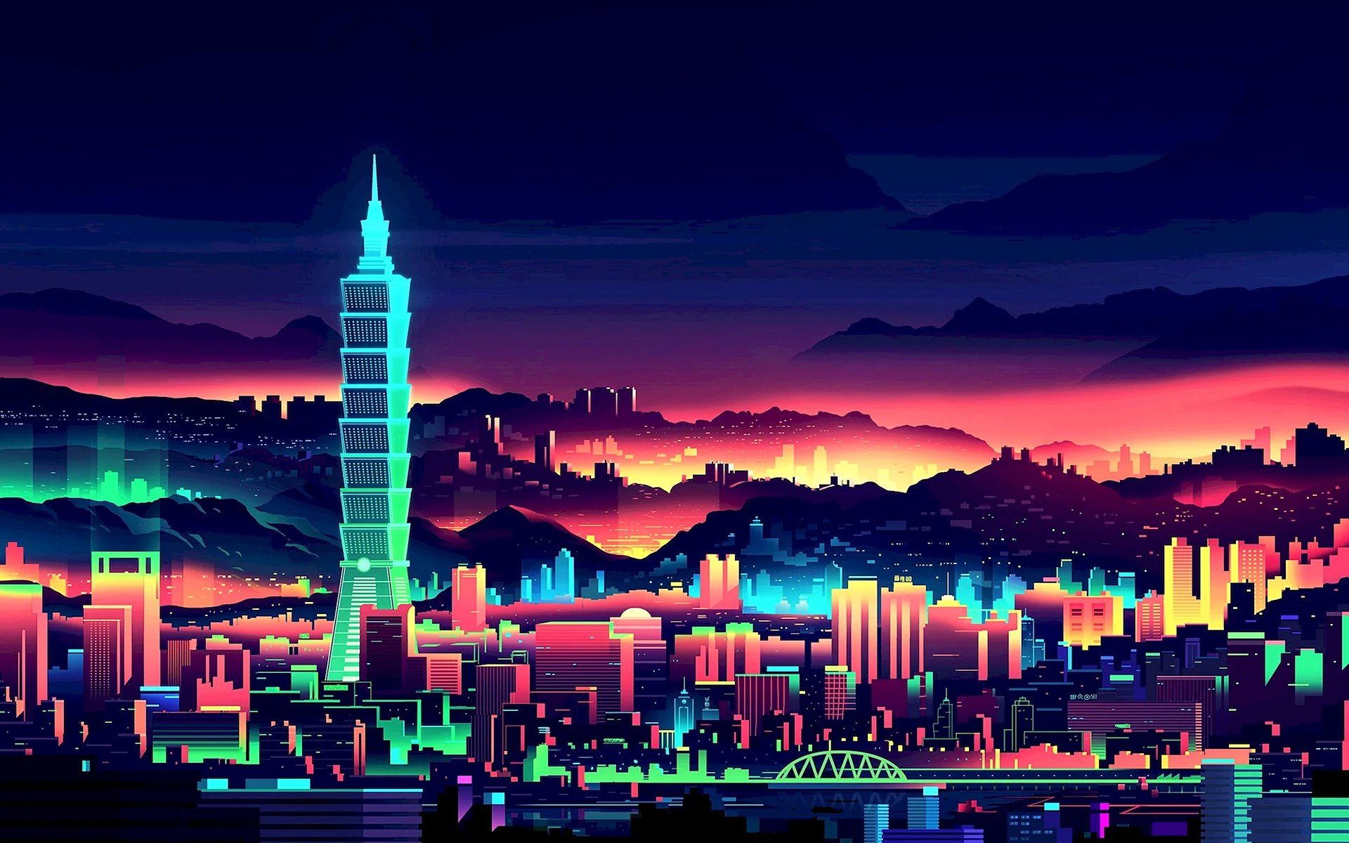 Neon City Wallpaper