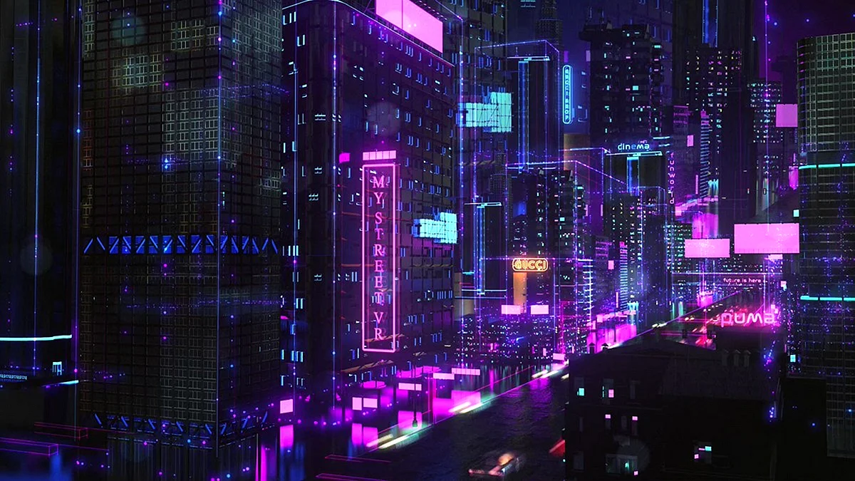 Neon City 4K Wallpaper