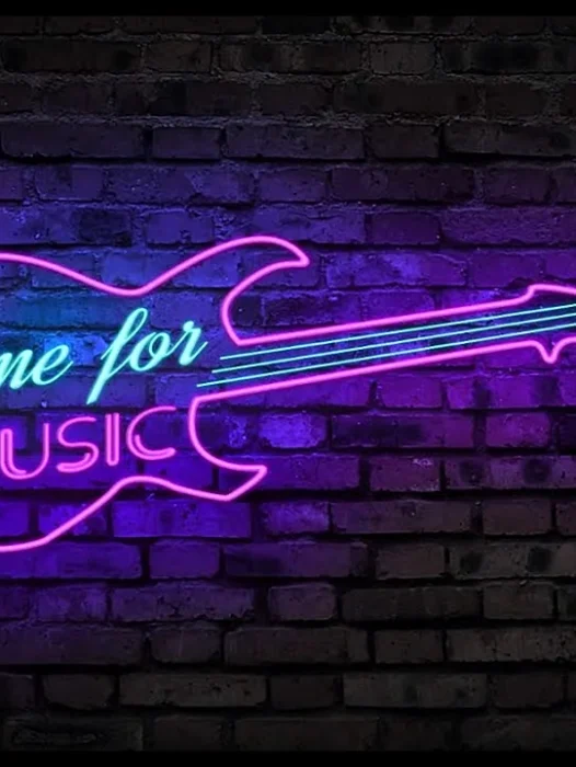 Neon Guitar Wallpaper