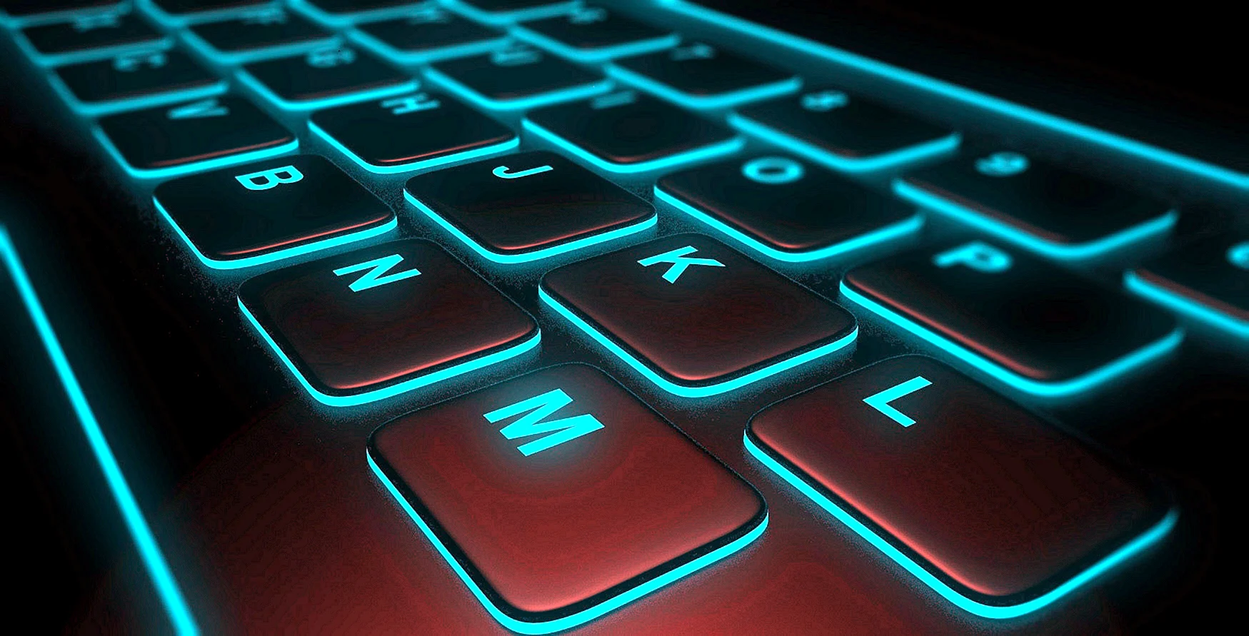 Neon Keyboard Wallpaper