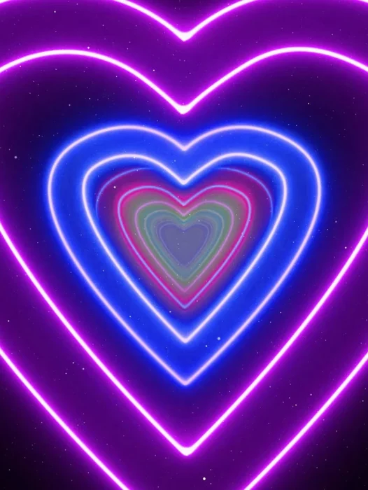 Neon Lights On Valentines Day Wallpaper
