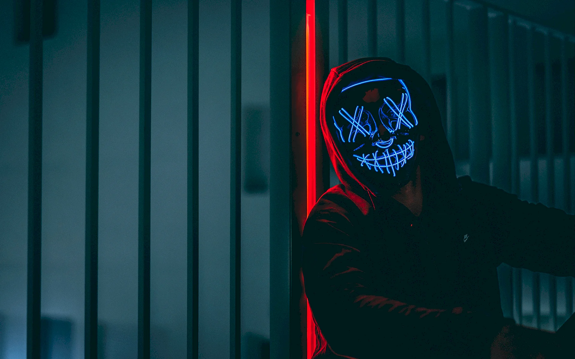 Neon Mask Wallpaper