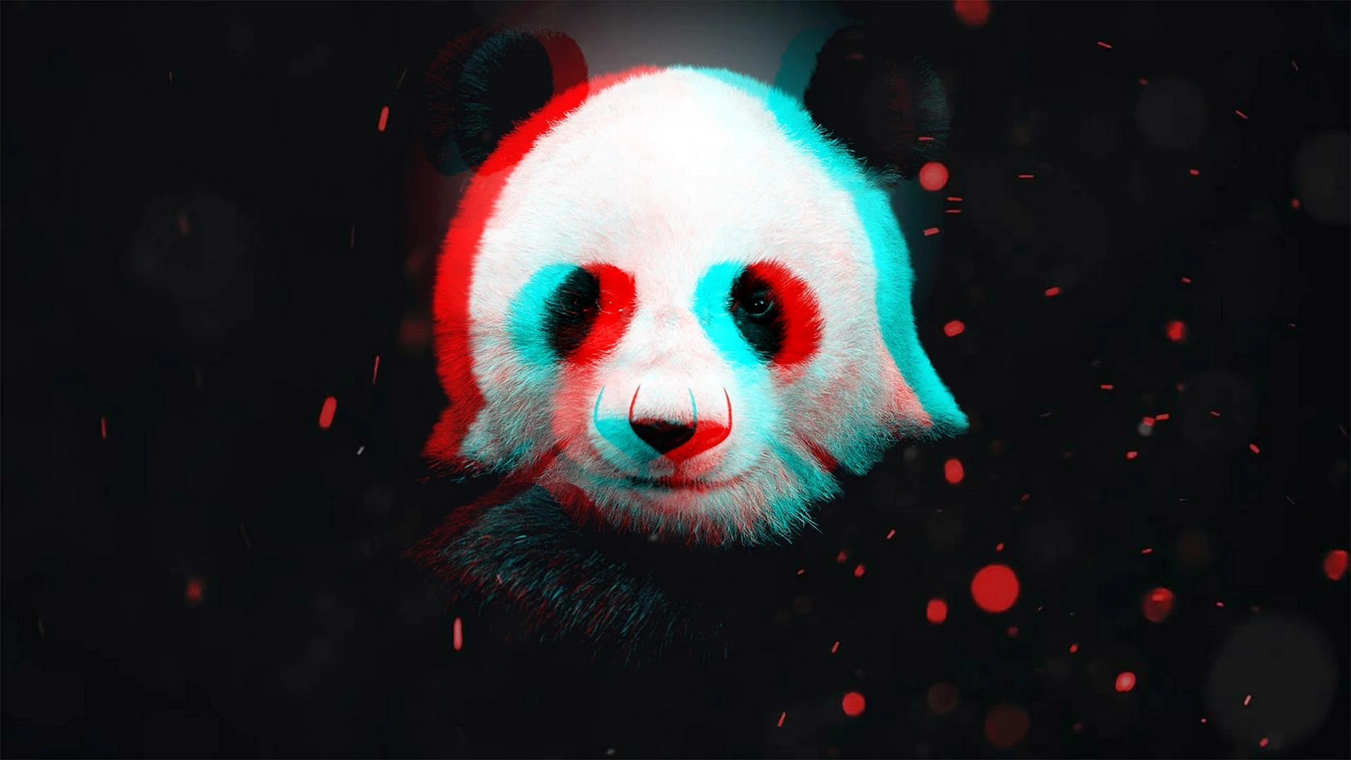 Neon Panda Wallpaper